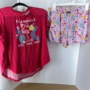 Jaclyn Intimates Chiristmas PJ Set, Shorts and T-Shirt, Women's Size Medium